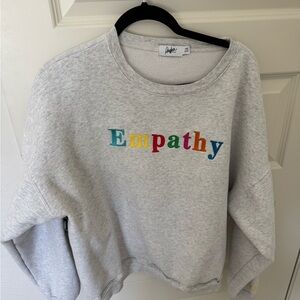 Mayfair Group Empathy Embroidered Crewneck Sweatshirt - Light Gray
